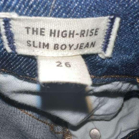 Madewell The High-Rise Slim BoyJean 26 Fray ankle - Picture 9 of 11